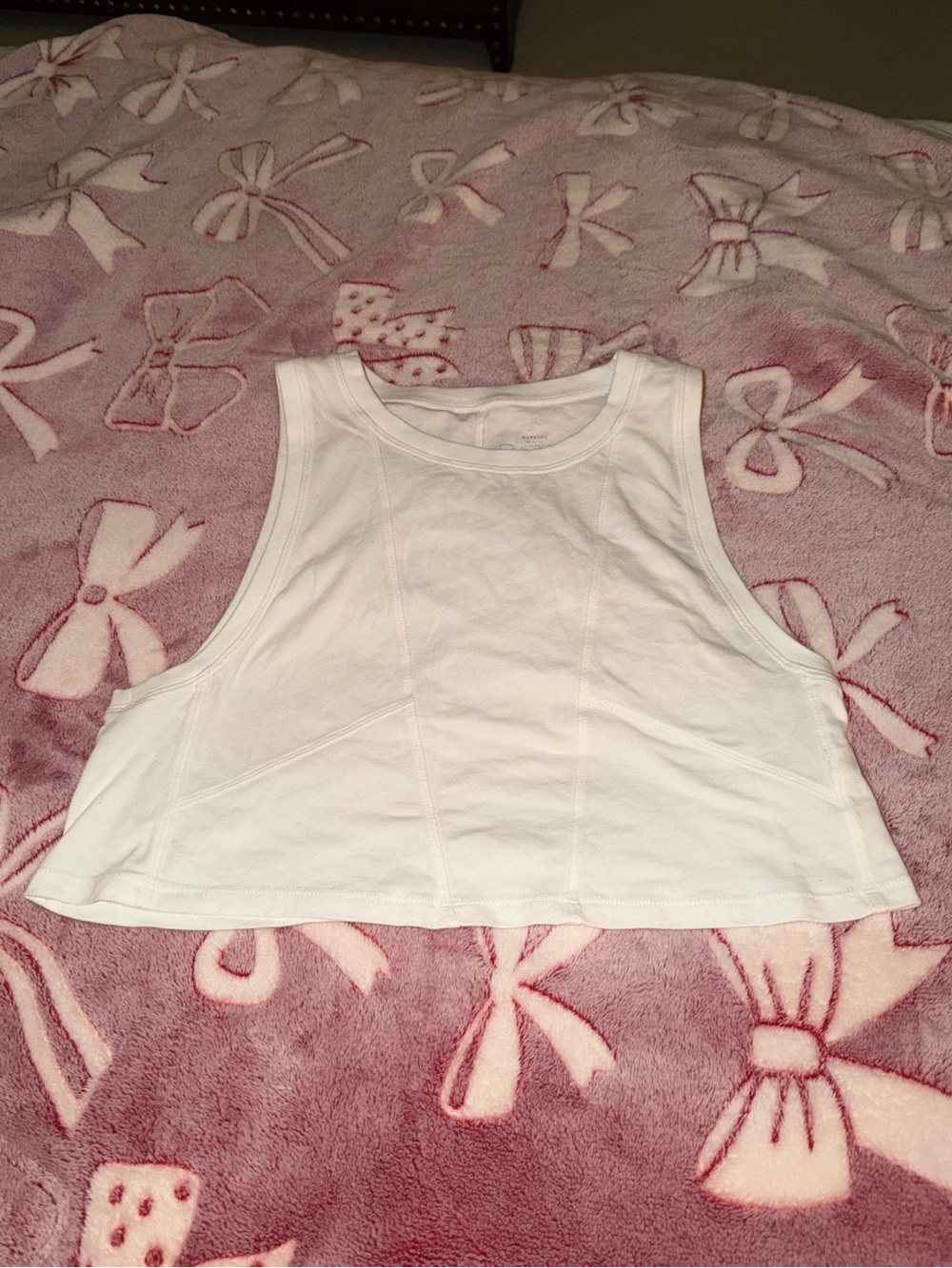 Offline by Aerie White Cropped Tank Top